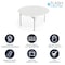 Flash Furniture Round Folding Table, 60" W, 60" L, 29" H, Plastic Top, White RB-60R-GG - alternate 2